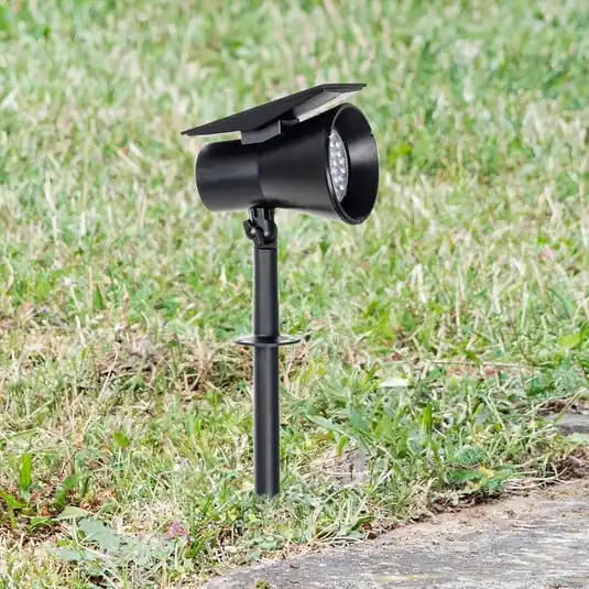 Népszerű Prios LED-es napelemes reflektor Birko, magasság 56 cm, fekete, földi tüske