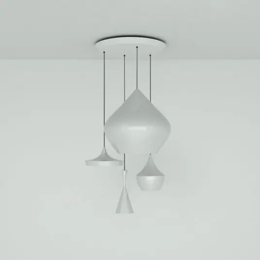 Tom Dixon Beat Range kerek lógó lámpa 4 égő fehér Olcsó
