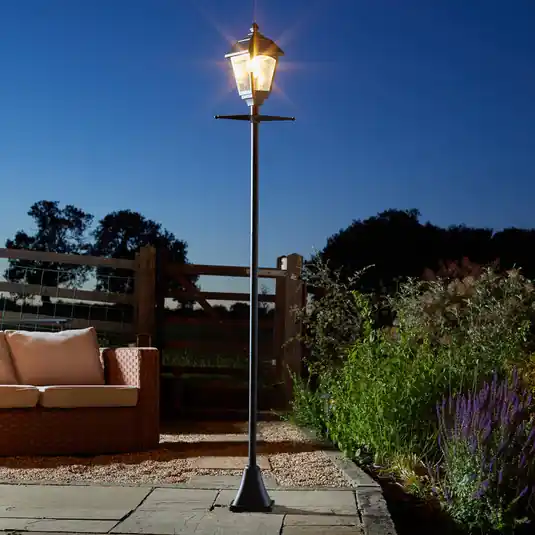 LED kültéri világítás Victoriana 365, fekete, 206 cm, IP44 Azonnali szállítás