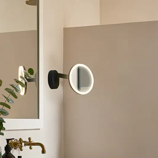 Csak ma LEDS-C4 LED Vanity fali tükör, 3000K, fekete