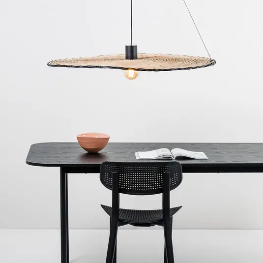 Biztonságos fizetés Costas függőlámpa, dönthető rattan ernyő, Ø 100cm