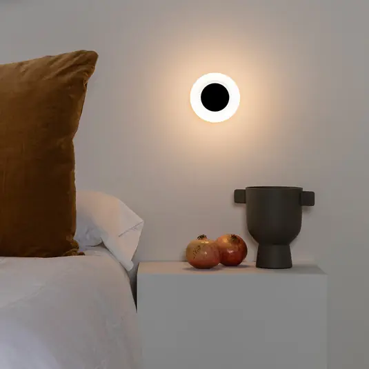 Ajánlat LED falilámpa Moy fekete, üvegbúrával