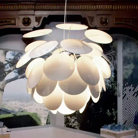 Kedvezményes ár MARSET Discocó függő lámpa, Ø 88 cm, fehér