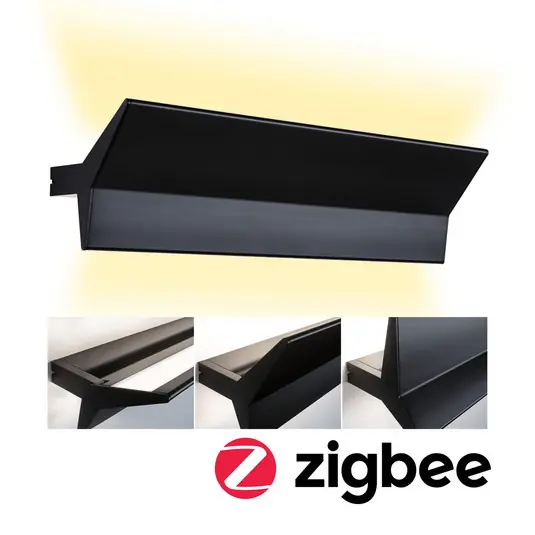 Szezonális akció Paulmann Stine LED fali lámpa, ZigBee, CCT, fekete