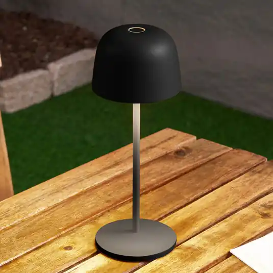 Lindby LED asztali világítás Arietty, fekete, dimmelhető, IP65 Olcsóbb