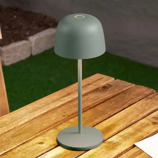 Lindby LED asztali világítás Arietty, zöld, dimmelhető, IP65 Exkluzív ajánlat