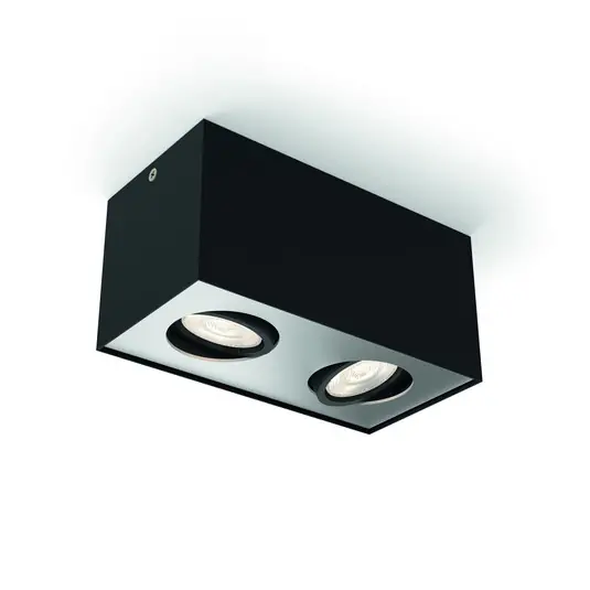Philips myLiving LED spotlámpa Box 2 izzós fekete Azonnali szállítás