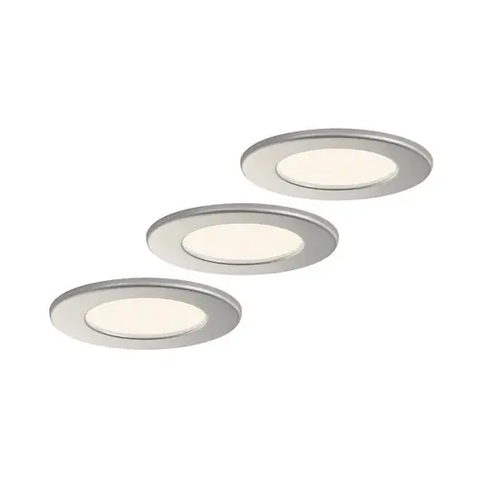 Prios LED süllyesztett lámpa Cadance, ezüst, 12 cm, 3 darabos készlet, CCT Utolsó esély