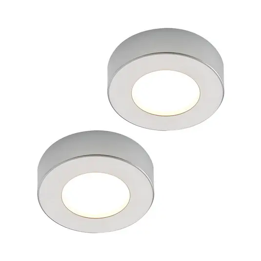 Kiárusítás Prios LED mennyezeti lámpa Edwina, ezüst, 12 cm, 2 darabos szett