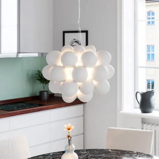 By Rydéns Gross üveg függőlámpa, 50 cm, matt fehér Olcsóbb