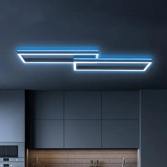 Gyors szállítás LED mennyezeti lámpa Frame 2 izzós RGBW háttérvilágítás 119,5 cm