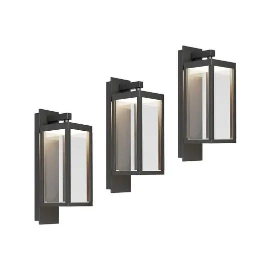Lucande LED kültéri fali lámpa Ferdinand, 3 darabos szett, szürke, 38 cm Legnépszerűbb