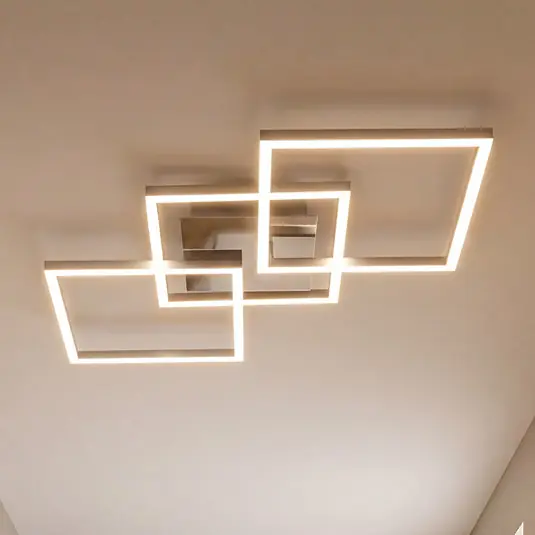 Frame LED mennyezeti lámpa fok-dimm króm-alu 76x37 Kedvezményes ár