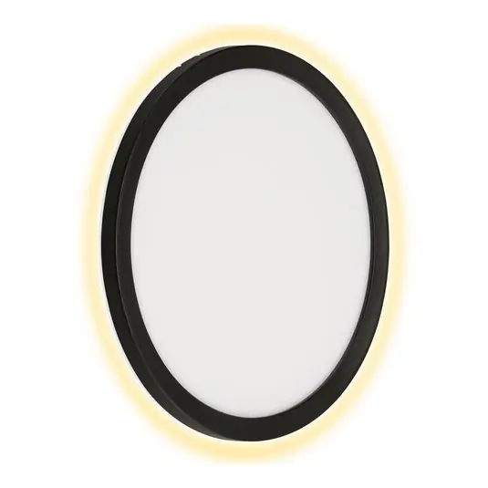 Olcsóbb LED kültéri fali lámpa Nizza, Ø 28cm, fekete 4,000K
