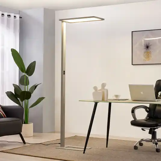Legjobb ár Prios LED irodai állólámpa Taronis, ezüst, 195 cm, sötétíthető