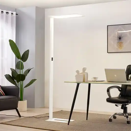 Prios LED irodai állólámpa Taronis, fehér, 195 cm, sötétíthető Ne maradj le