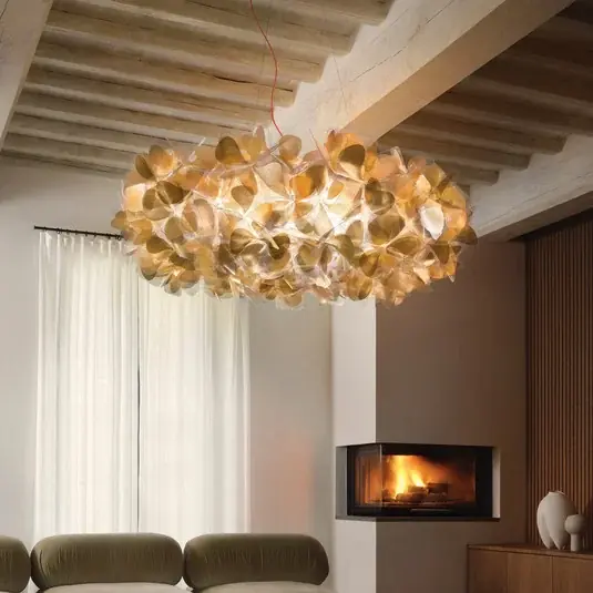 Slamp Clizia MAMA NON MAMA lógó világítás, Ø78cm, arany/piros Outlet