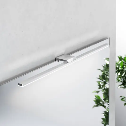 LED tükörvilágítás Triga IP44, króm, 60cm, 3,000K Kedvezményes ár