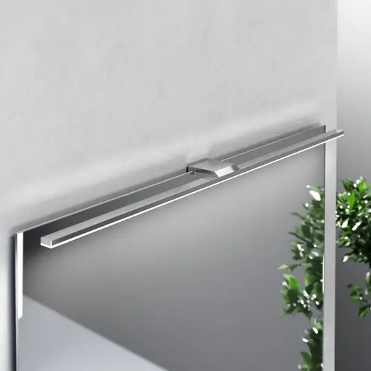 Olcsóbb LED tükörvilágítás Triga IP44, króm, 80cm, 3,000K