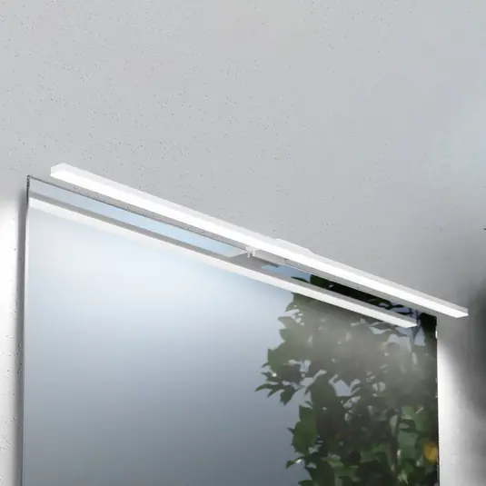 LED tükörvilágítás Triga, IP44, fehér, 80cm, 3,000K Expressz szállítás