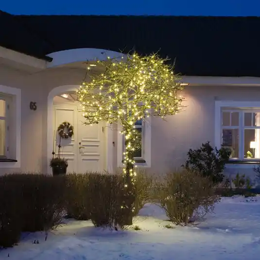 LED fényfüzér külső 200 izzó fekete/meleg fehér Vásárlói kedvenc
