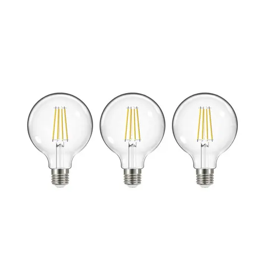 Prémium LED izzó, E27, G95, 3,8W, 2700K, 806lm, 3 db, 3 db