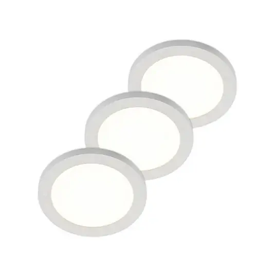 Gyors kiszállítás Prios LED mennyezeti lámpa Aureka, 3 darabos szett, érzékelő, Ø 23 cm, fehér