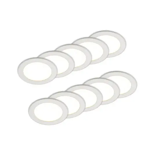 Utolsó esély Prios LED süllyesztett lámpa Cadance, fehér, 17 cm, 10 darabos készlet, CCT