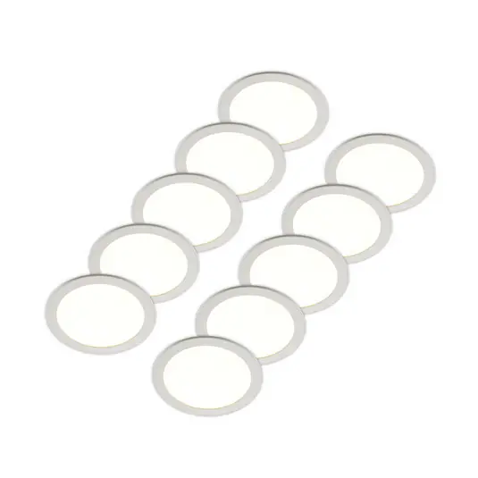 Expressz szállítás Prios LED süllyesztett lámpa Cadance, fehér, 24cm, 10 darabos készlet, CCT