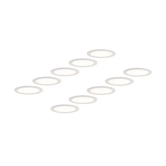 Prios LED süllyesztett lámpa Cadance, fehér, 22 cm, 10 darabos készlet, CCT Gyors kiszállítás
