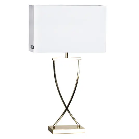 Prémium Rydéns Omega asztali lámpa sárgaréz/fehér magasság 69cm