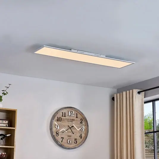 Lindby LED panel Lamin, fehér, 120 cm, CCT, fényerőszabályzó, távirányítóval Azonnali szállítás