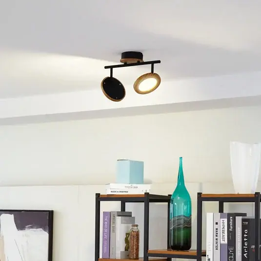 Lindby LED-es spotlámpa Manel, fa, 37 cm hosszú, 2-lámpás, 37 cm hosszú, 2 Bestseller