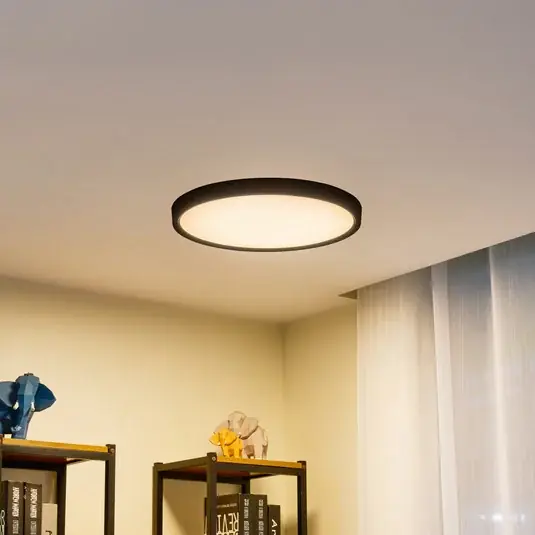 Rendeld meg most Lindby LED mennyezeti lámpa Pravin, Ø 50 cm, 3.000 K, fekete