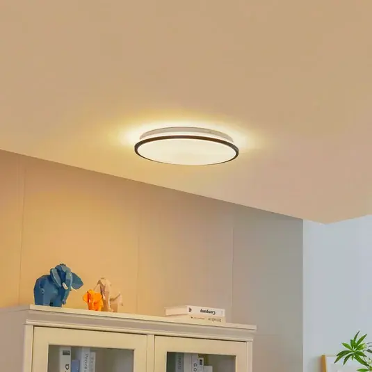 Kedvezmény Lindby Smart Swaran LED mennyezeti lámpa, Ø39,5cm, RGB, CCT, Tuya