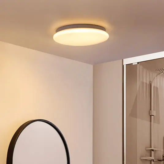 Végkiárusítás Lindby Emeryn LED mennyezeti világítás, Ø 28 cm, fehér, 3000 K