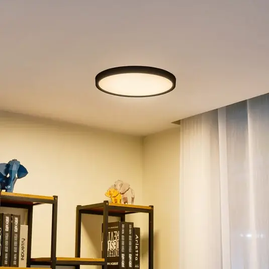 Legjobb ár Lindby LED mennyezeti lámpa Pravin, Ø 40 cm, 3.000 K, fekete