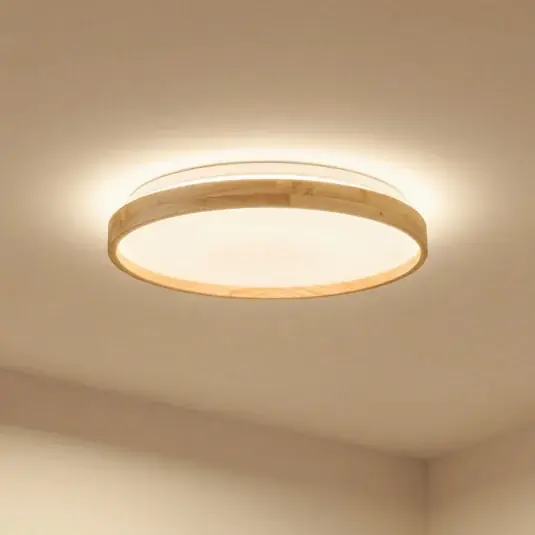 Azonnal elérhető Lindby Smart LED mennyezeti lámpa Mirren fa Ø39,5cm CCT Tuya