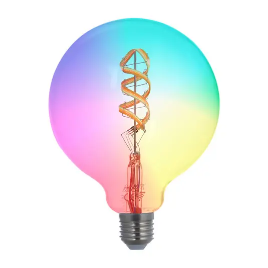 LUUMR Smart LED, E27, G125, 4W, RGB, Tuya, WLAN, átlátszó, CCT Biztonságos fizetés