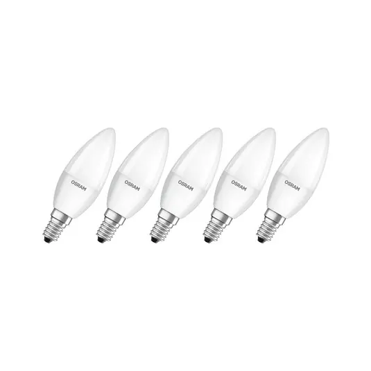 Azonnal elérhető OSRAM Base Classic B LED gyertya lámpa E14 4,9 W 5 db