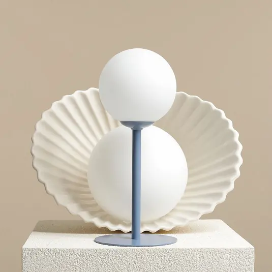 Azonnal elérhető Asztali világítás Joel, magasság 35 cm, kék/fehér