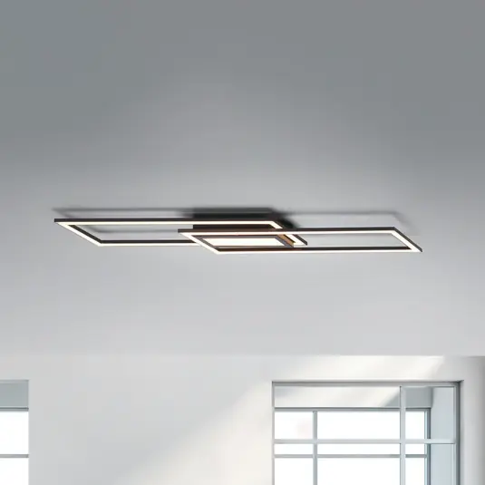 LED mennyezeti világítás Asmin, CCT, fekete, 100x17,9cm Vedd meg online
