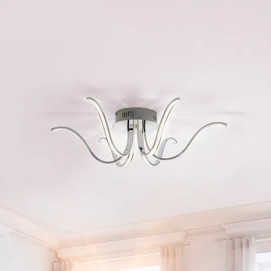 Akciós ár LED mennyezeti lámpa Valerie 6 lámpás Ø67cm acél