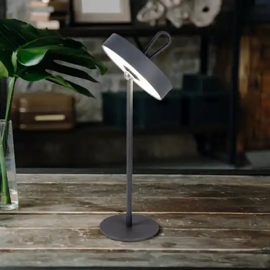 Ella LED-es újratölthető asztali lámpa, mágneses, szürke Szuper ajánlat