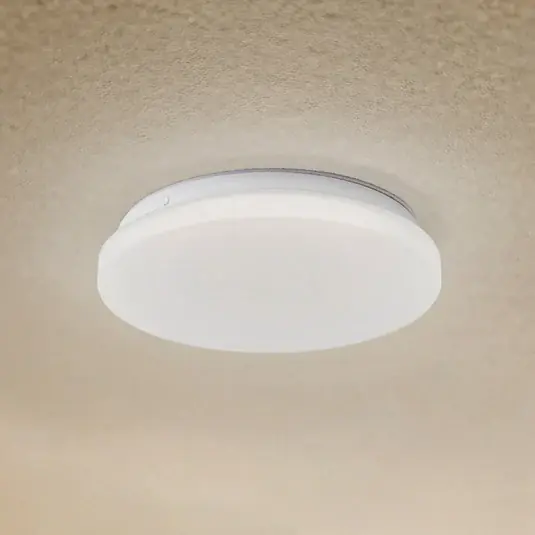 Akció Lindby Kirkola LED kültéri mennyezeti világítás, 3000 K, Ø 26 cm, fehér