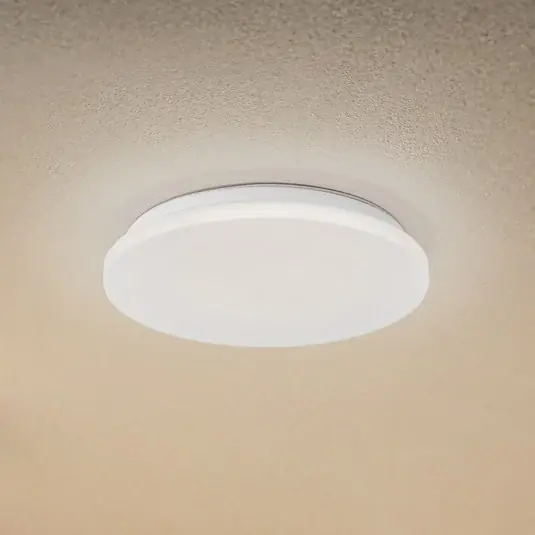 Olcsó Lindby Kirkola LED kültéri mennyezeti világítás, 4000 K, Ø 34 cm, fehér