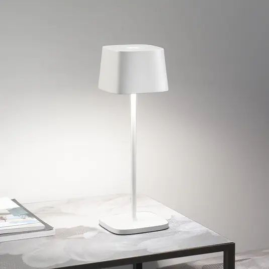 Zafferano Ofelia 3K újratölthető asztali lámpa IP65 fehér Outlet