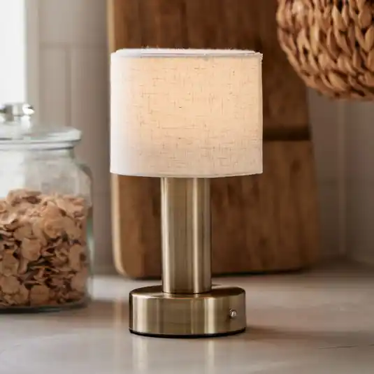 PR Home Tiara újratölthető asztali lámpa, CCT, vászon/brass Nézd meg most