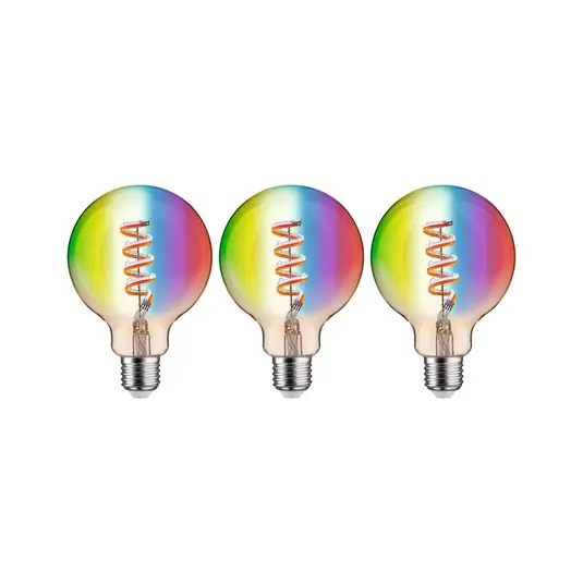 Árcsökkenés Paulmann LED-Globe G95 Zigbee E27 6,3W RGBW 3er