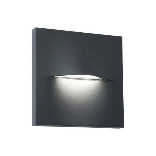 LED-es kültéri fali lámpa Vita, sötétszürke, 14 x 14 cm Népszerű